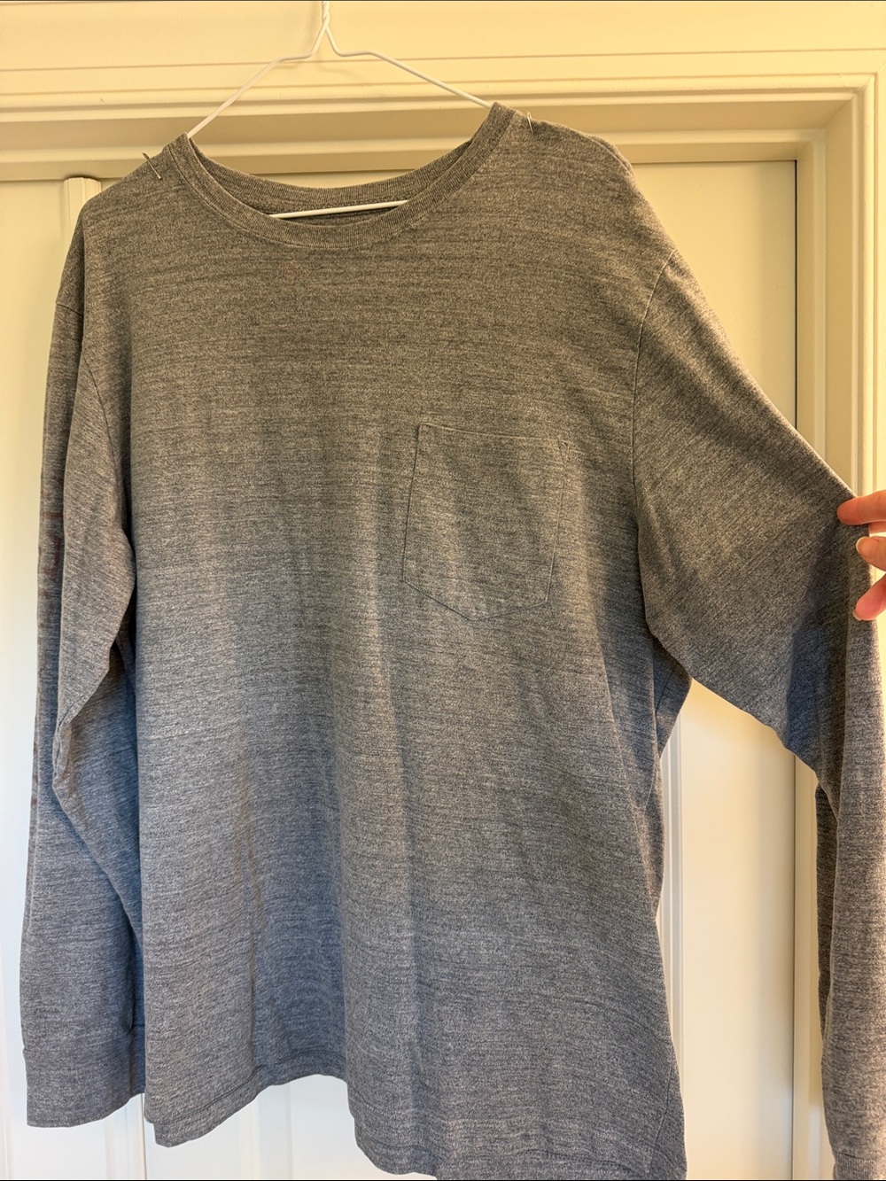 Tennessee- State of Mind Men's Long Sleeve Pocket Tee - Heather Gray